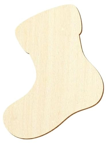 Holz Nikolausstiefel - 3-50cm Höhe - Deko Zuschnitte Größenauswahl, Größe:13cm, Pack mit:1 Stück