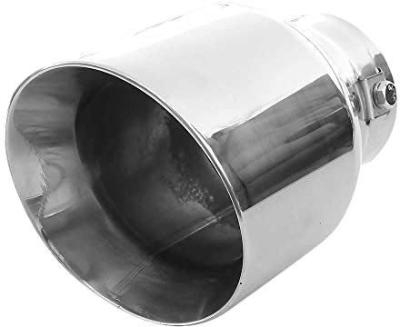 Auspuffblende Endrohr Endstuck Auspuff Blende Schalldampf Sportauspuff Universell Schalldampf Sport Tuning Optik Edelstahl Rund von 43mm bis 55mm