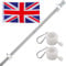 6FT Flag Pole Kit for Outdoor Garden Yard with 1PC UK Flag (No Bracket)