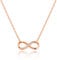 Philip Jones Rose Gold Plated Infinity Pendant Necklace Created with Zircondia® Crystals