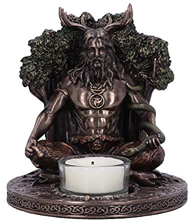 Nemesis Now Cernunnos Teelichthalter, 13,5 cm, bronzefarben