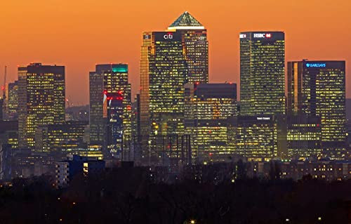 LHJOYSP puzzles for men jigsaw puzzle 1000 piece City lights London, England 75x50cm