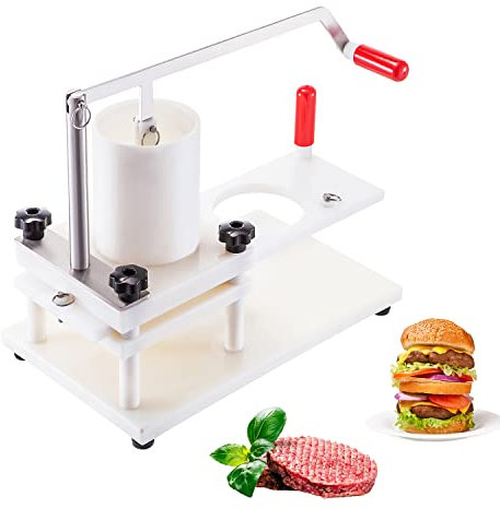 Commercial Hamburger Press, 130mm/5inch Manual Burger Forming Processor Machine, PE Materia Meat Patty Press Tool for Home Restaurant Supermarket