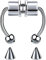 Loftus Faux piercing de septum magnétique en acier inoxydable pour nez non percé, Acier inoxydable