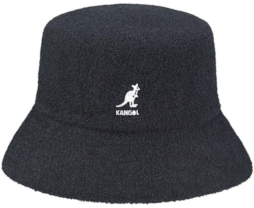 Kangol Frottee Bermuda Bucket Stoffhut Sommerhut Strandhut Sonnenhut Fischerhut (L (58-59 cm) - dunkelgrau)