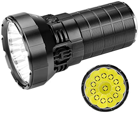 IMALENT MS12 Mini lampe de poche super puissante - 65 000 lumens Lampe Torche LED tactique militaire 12 LED CREE XHP70.2