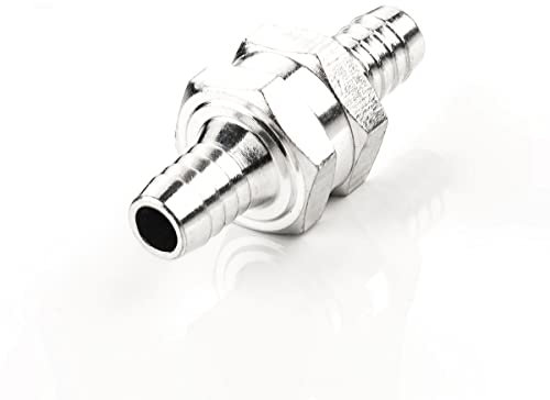 LST Rückschlagventil aus Aluum mit 10mm Durchmesser für Kraftstoff, Öl, Wasser, und Luftleitungen – Einweg-Flusskontrolle Ventil für Benzin, Diesel und Vakuumsysteme