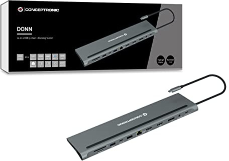 Conceptronic DONN17G 12-in-1 USB 3.2 Gen 1 Dockingstation
