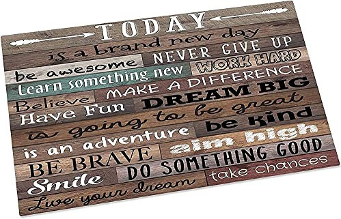 Inspirational Motivational Quotes Indoor Doormat Front Door Mats,Absorbent Non Slip Floor Mat for Home Bathroom Kitchen Entrance 30X18 Inch