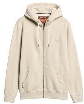 Superdry Herren Essential Logo Zip Hoodie Sweatshirt, Beige (Light Stone Beige), XXL
