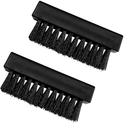 Vanyibro 2PCS Black Hand Nail Brush for Cleaning Fingernails,Durable Nylon Firm Stiff Scrub Bristles, Nail Scrubber Brushes, for Men Mechanics Gardeners Scrubbing under Fingers Foot Toes