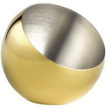 APS Sphere 40770 Bowl Set of 3 Diameter 8 cm Height 7 cm 0.1 Litre Stainless Steel Gold Look