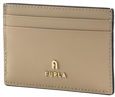 Furla Leder Kartenhalter Camelia Card Case Grano beige