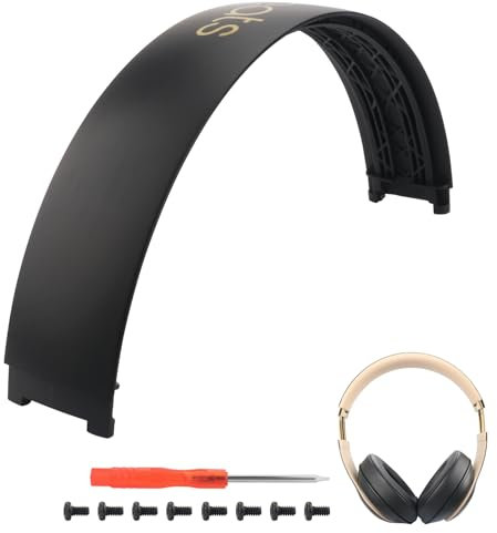 Studio 3 Headband Replacement Parts Accessories Studio 2 Head Band Repair Kit Compatible with Studio 3.0 / Studio 2.0 Wireless(B0500 B0501) Top Headband(Studio3-Black Gold)