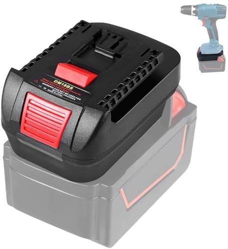 NUOGEDZ DM18BS Battery Adapter Compatible with Bosch 18V GBA Power Tools, Converter for Dewalt 20V Max & for Milwaukee M18 18V XR Battery to Bosch Professional 18V System GBA Battery