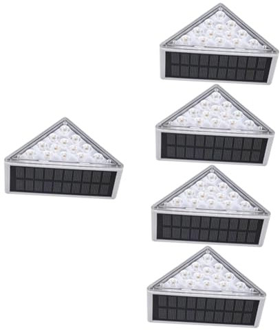 HOMSFOU 5 Stück Solar Stufenleuchte Terrassenleuchten LED Außenleuchten Solar Außenleuchten Stufenleuchten Solar Außenleuchten Für Den Außenbereich Solarleuchten Für Stufen
