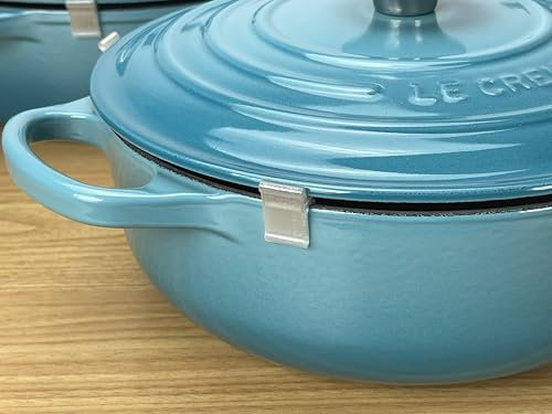 Dutch Oven Lid Protector Clips Flexible Bumpers with Lid Lip for Storage (Pack of 12)