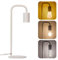 JCPYIUL Mini Tischlampe Weiss mit Kabel, Metal Tischlampe Industrial Style, E27 Fassung, Breite 12cm, Höhe 34,5cm