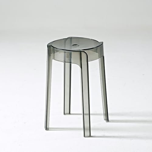 Tabouret de douche en acrylique transparent robuste et imperméable pour salle de bain, cuisine, chambre à coucher, design empilable, siège transparent, meuble de salle à manger