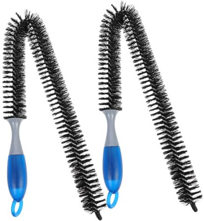 iplusmile 2pcs Car Engine Cleaning Brush Long Flexible Oil Stain Remover for Auto Detailing Grease Remover Radiator Cleaner