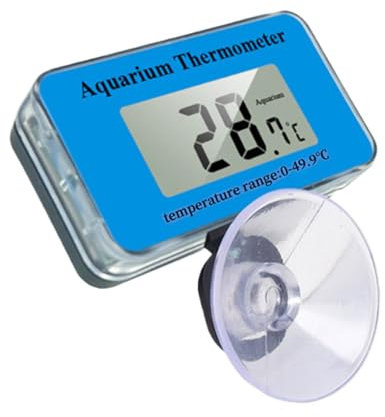 Termografo per acquario, Termografo per acquario per acquario - Misuratore accurato a temperatura 'acquario, per acquari per acquari, test a temperatura 'acqua del terrario con display LCD pe