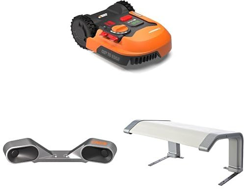 Pack WORX Landroid Plus - 300 m² Robot Tondeuse Connecté WR169E + ACS + Garage de Protection (Installation Facile, Configurable, Autonome, Contrôle à Distance Via APP, Tonte Intelligente)