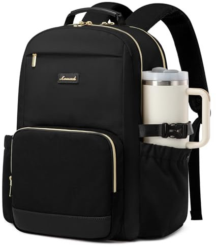 LOVEVOOK Rucksack Damen,18 Zoll Laptop Schulrucksack Teenager mit großem Fach für Trinkflaschen,Travel Backpack Women Elegant für Uni, Tagesrucksäcke Daypack Arbeitstasche Lehrertasche Reiserucksack