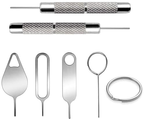 NIYATA 7pcs Video Doorbell Security Key Removal Tool Kit, 4 Release Pins, 2 Doorbell Removal Pins, 1 Key Ring Compatible with Nest, Arlo, Eufy, Blink, Mount/Battery Replacement Tools