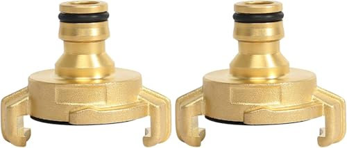 2 Stück Messing Schnellkupplung, Gartenschlauch Schnellkupplungen, 1/2 Zoll Steckkupplung Klauenkupplung Adapter für Gartenschlauch, kompatibel mit Gardena GeKa
