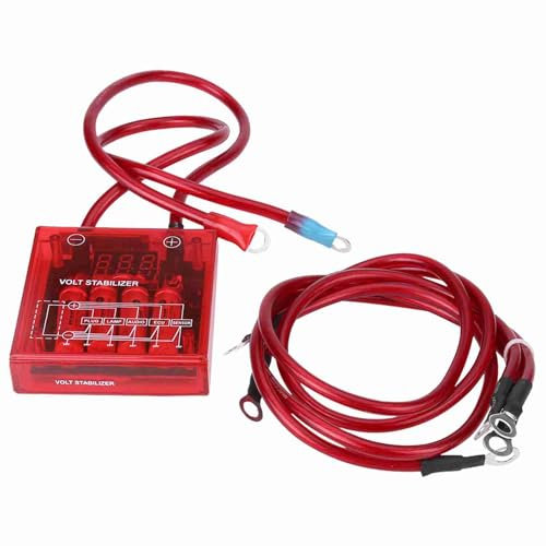 Alomejor Il Kit Regolatore Stabilizzatore a Tensione a 12 V Migliora la Potenza del Motore per Auto e Camion, Estende la Durata della Batteria e Migliora L'esperienza di Guida (rosso)