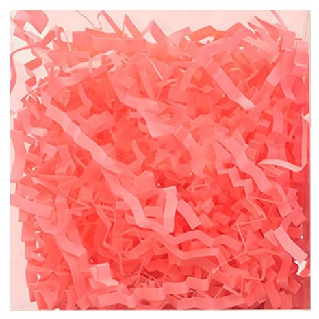 ALCXAZS Ostergras Recycelbares Papierschnitzel Auffälliges DIY Konfetti Stoßfestes Füllmaterial Partydekoration Verpackungszubehör, Fluoreszierendes Rosa