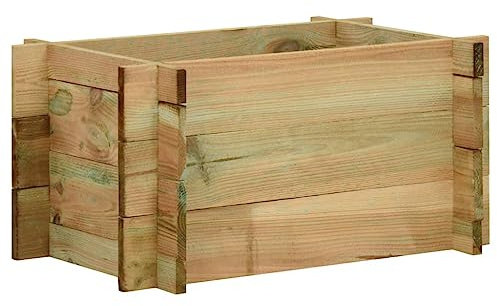 Pflanzkübel Kunststoff Groß, Pflanzkübel Hochbeet Kiefernholz Imprägniert 40 cm für Garten, Terrasse, Balkon und Wohnräume