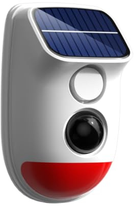 Solar-Bewegungsmelder Alarm 110DB,IP65 wasserfest,3 Lautstärkestufen