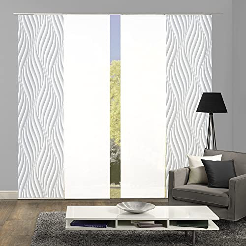 wohnfuehlidee 4er-Set Schiebegardinen, 094320-0307, Blickdicht, Jennifer, Höhe 245 cm, grau