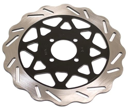 Front Black Brake Disc compatible with Lexmoto Venom 125 SK125-22/Venom EFI SK125-22-E4/Venom SE 125 SK125-22S