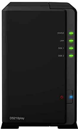 Synology DS218PLAY 24TB 2 Bay NAS Lösung | Eingerichtet mit 2 x 12TB Seagate IrownWolf Fährt