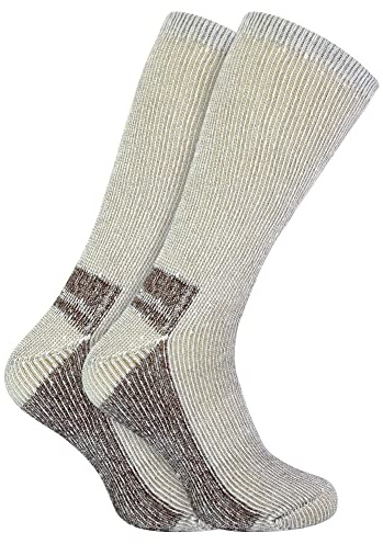 2 pack mens antibacterial breathable cushioned thermal wool hiking walking socks in 4 colours