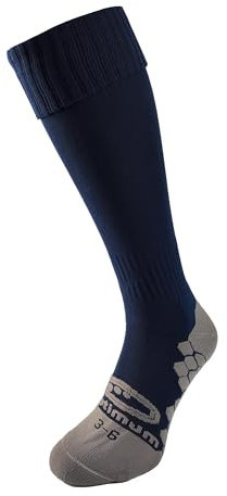 Optimum Classico Sports Socks - Moisture-Wicking, Breathable, Cushioned for Football, Rugby, Athletics - Lightweight, Quick-Dry Navy Blue, Senior (7-12)