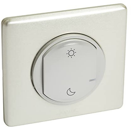 Legrand - Commande Lever/Coucher pour installation connectée Céliane with Netatmo avec plaque Métal Titane