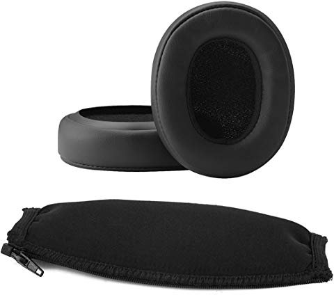 Geekria Earpad and Headband Cover Compatible With Skullcandy Crusher Wireless, Crusher Evo Wireless, Hesh 3 Headphones, Easy DIY Installation, No Tool Needed (Black)