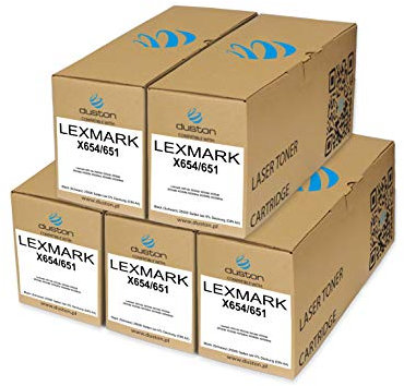 duston 5X X651H11E, X654/651 Schwarz Toner kompatibel zu Lexmark X651de X652de X654de X656de X656dte X658dfe X658dme X658dtfe X658dtme