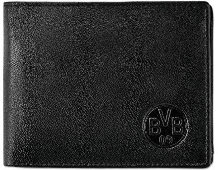 Borussia Dortmund, BVB-Ledergeldbörse, Schwarz, 0