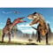 murando - Papier peint panoramique animal 400x280 cm - Revêtement mural décoration salon - Design moderne - Marron bleu gris blanc - Abstraction dinosaures arbres nature animaux g-B-0085-a-a