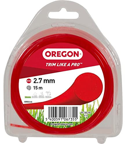 Oregon Filo per Decespugliatore a Forma di Stella con 5 Bordi Taglienti in Nylon Professionale, per una Finitura Pulita, Adatto a Tutti i Decespugliatori Standard, 2,7 mm - 15 m, Giallo (69-430-Y)