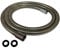 2.5M Universal Chrome Shower Hose - 14mm Pipe Double Buckle Washers Compatible