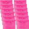 D.RECT 5530 12 Stück A4 | Dokumentenmappe mit Druckknopf | Dokumententasche Sammelmappe | Rosa