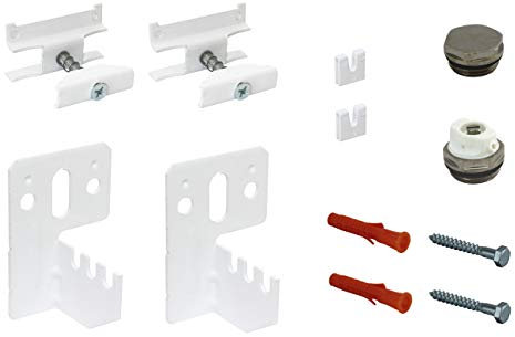 HK Befestigung für Röhrenheizkörper, Röhrenradiator, 2 Befestigungen bis 6 Befestigungen, Abstandshalter optional wählbar (Set 1)