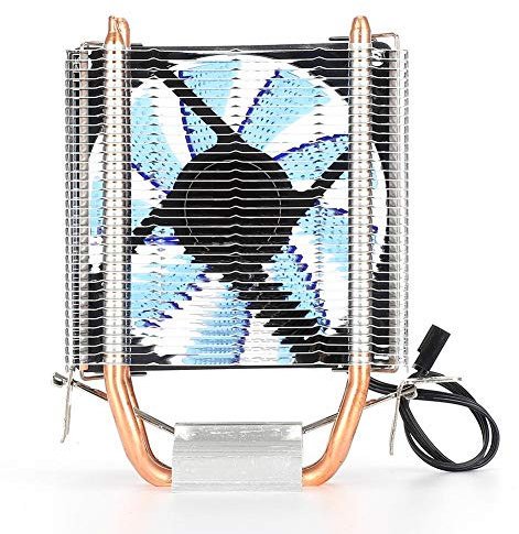 CPU Cooling Fan, 3pin Computer CPU Fans Cooler Heat Sink Double-Row Heat Tube Hydraulic Bearing for LGA775 / 1150/1151/1156/1366 for AMD / Am2 / Am2 + / Am3 / Am4