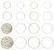 OLYCRAFT 160 Stück Golden Silber Runder Hohler Rahmen Anhänger Ohrringe Rahmen Messing Offene Lünette 20mm/25mm/30mm/35mm Kreis Messingringe Für Ohrringe Herstellung Und UV-Harz Handwerk