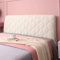 uyeoco Bezug für bettkopfteil Bett kopfteil hussen 120/150/180/200/220cm Kopfteil Bezug Kopfteil bezug Elegant Kopfteilbezug Bett Bettkopfteil kopfteil hussen (Color : Beige, Size : 210cm)